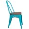Flash Furniture Crystal Teal-Blue Metal Stackable Chair with Wood Seat, PK4 4-ET-3534-CB-WD-GG - alternate 4